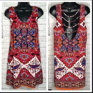 GB Gianni Bini Boho Hippie Dress Strappy Back Size Medium